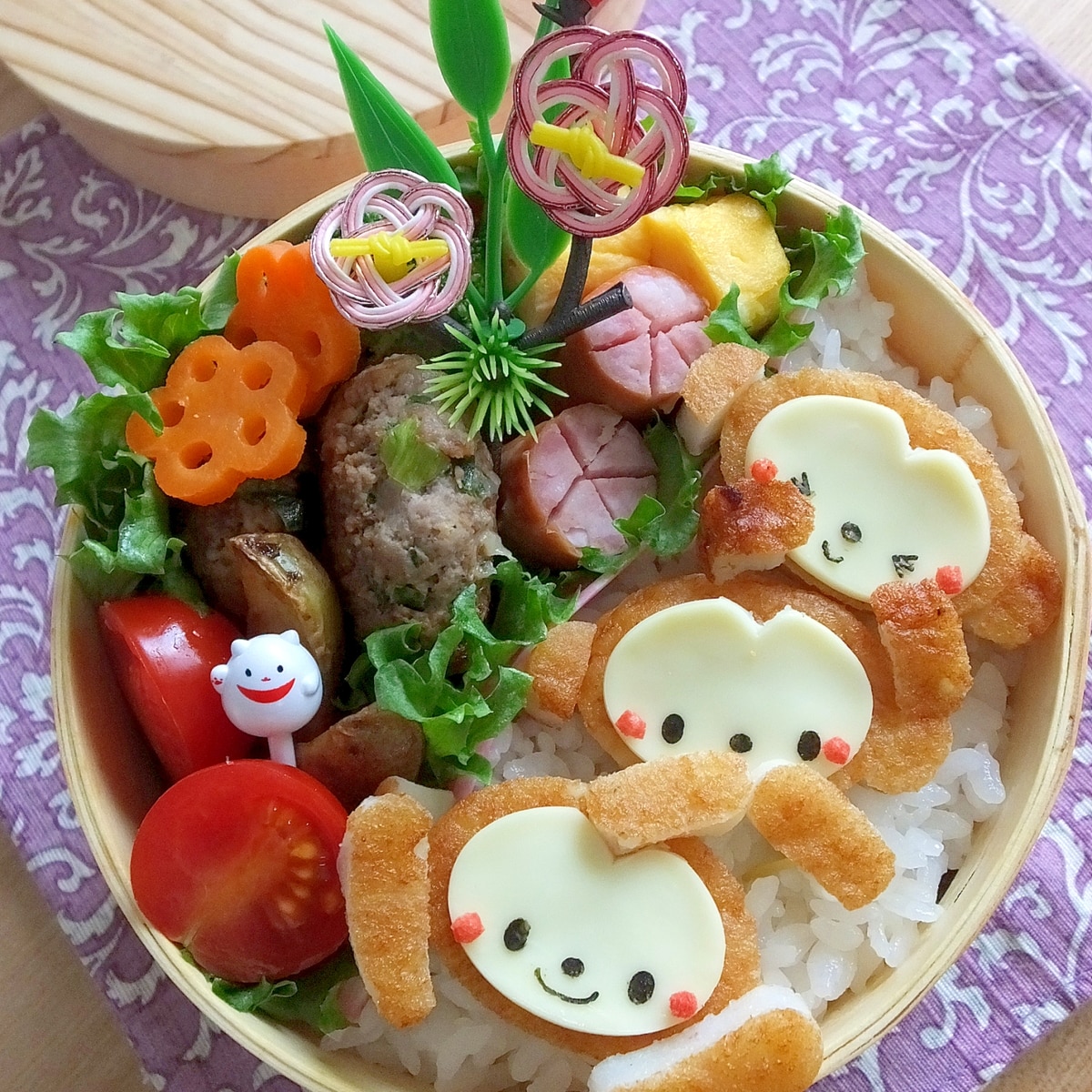 簡単キャラ弁 見ざる言わざる聞かざるのお弁当 レシピ 作り方 By Cherry05 楽天レシピ 簡単キャラ弁 見ざる言わざる聞かざるのお弁当 レシピ 作り方 By Cherry05 楽天レシピ